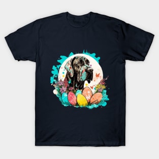 Great Dane Easter Egg Spring Splatter Painting Dog Lover Art T-Shirt